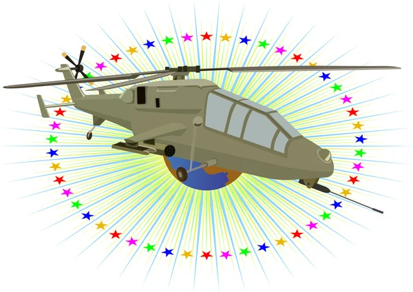 Wojskowy helikopter. — Zdjęcie stockowe