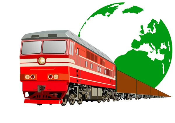Eisenbahngüterverkehr — Stockfoto