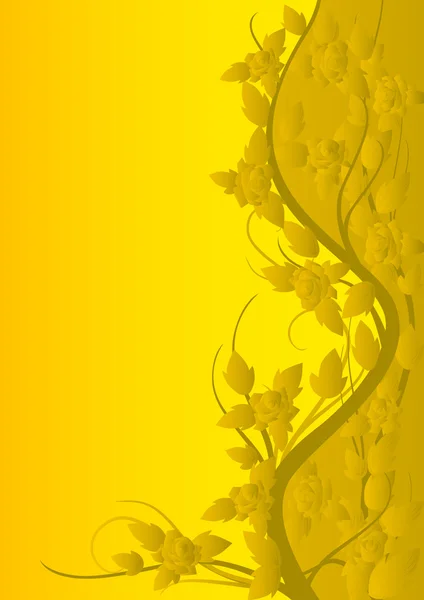 노란 장미 패턴 — 스톡 사진