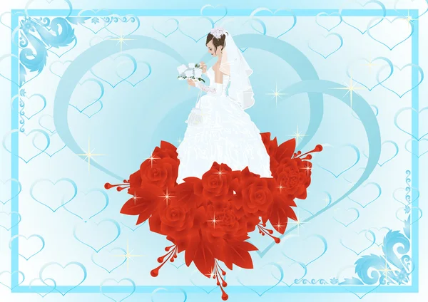 新娘用花 — 图库矢量图片