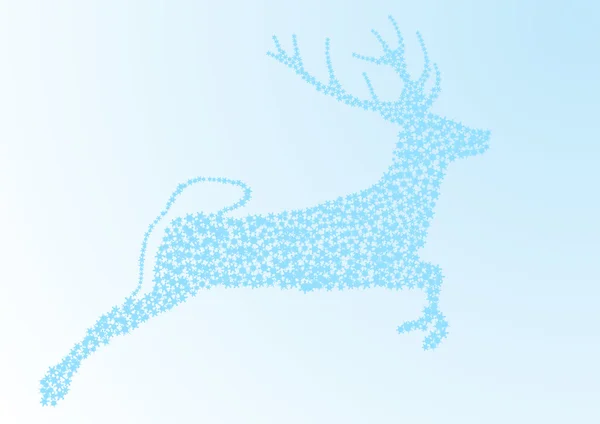 Deer of the snowflakes — Stock Vector