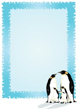 Family of penguins clipart