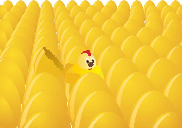 Œufs et poulet — Image vectorielle