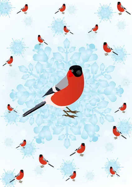 Stock vector Winter bird