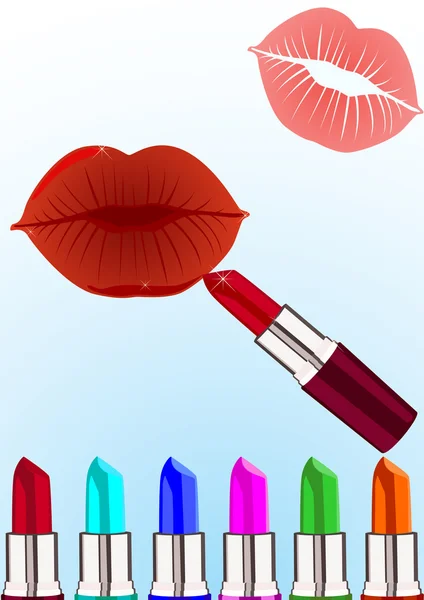 Trace of lipstick — Stock Vector