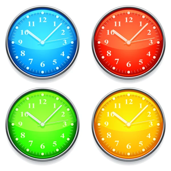 Horloge couleur . — Image vectorielle