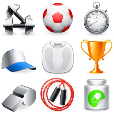 Fitness icons. clipart