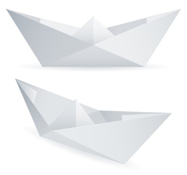 Paper ships. clipart