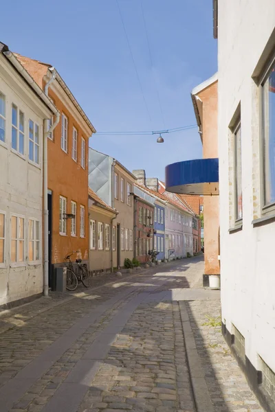 Kleine Europese stad straat — Stockfoto