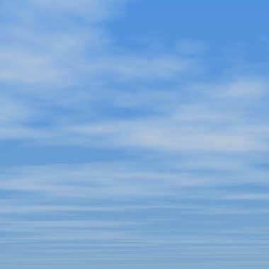 The blue sky white fluffy clouds. clipart