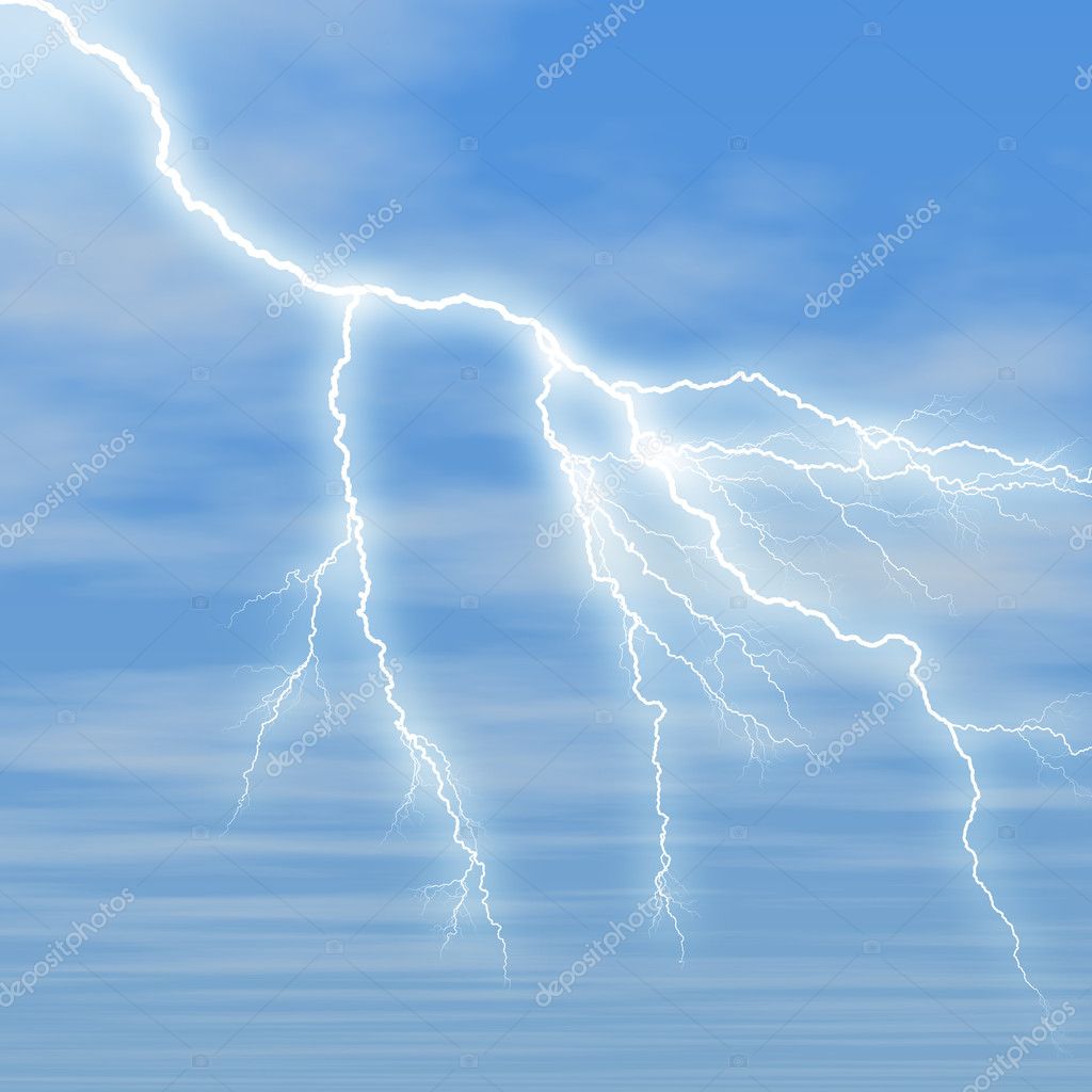 The blue sky with lightning Stock Photo by ©mettus 5459379