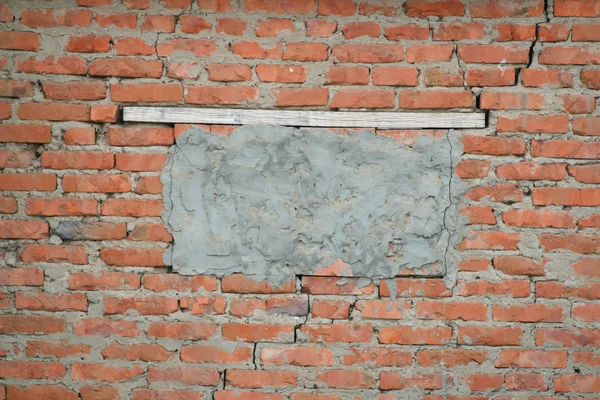 Intemperie macchiato vecchio sfondo muro di mattoni rossi — Foto Stock