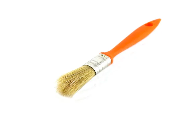 Brosse à peinture avec poignée orange — Photo