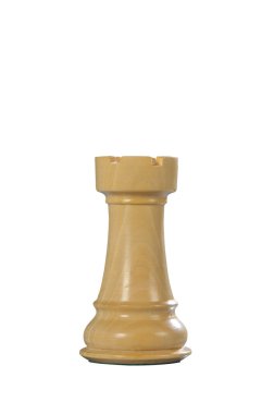 Wooden Chess: rook (white) clipart