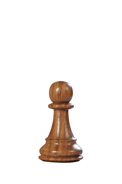 Drewniane szachy: Pionkiem (czarny) — Zdjęcie stockowe
