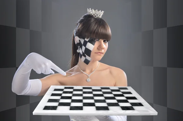 Šachy-královna — Stock fotografie