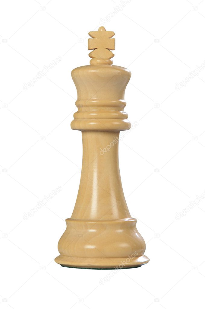 Wooden Chess: King (White)