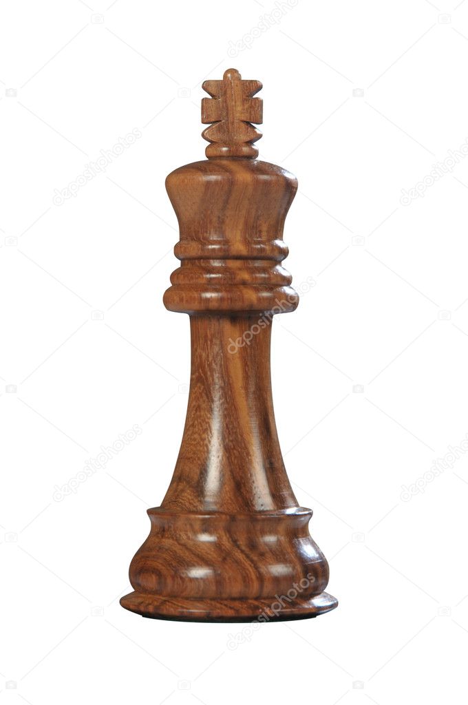 Wooden Chess: King (Black)