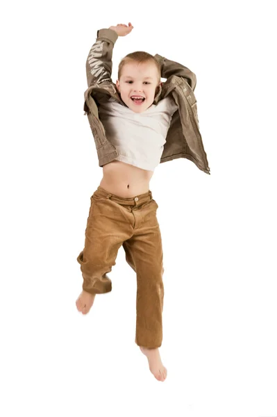En glad liten pojke — Stockfoto