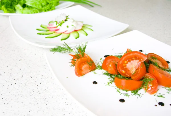 Salad of tomatoes and dill — Stock Photo, Image