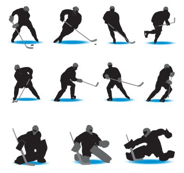 Hockey Silhouettes clipart