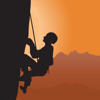 Rock climbing clipart