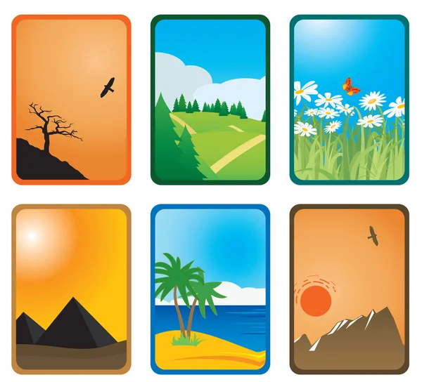 Nature cards — Stock Vector