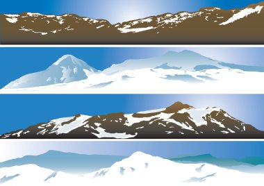 Mountain range background clipart