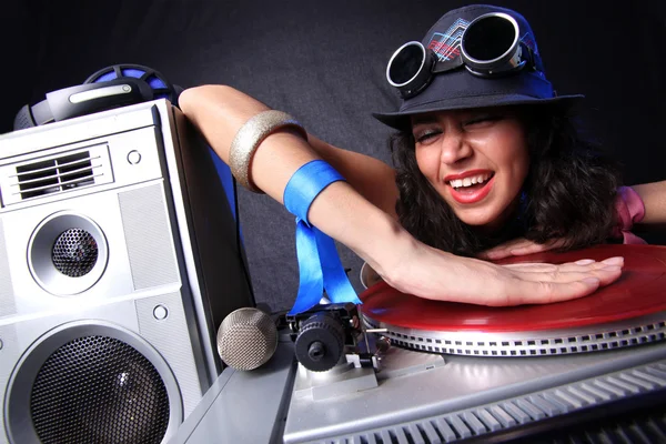 Cool DJ in action — Stock Photo, Image