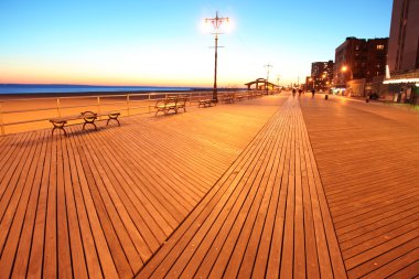 NY, akşam coney Island of brighton Plajı