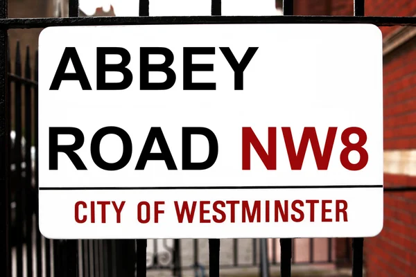 Abbey road tecken — Stockfoto