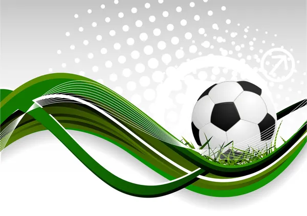 Fondo abstracto con pelota de fútbol — Vector de stock