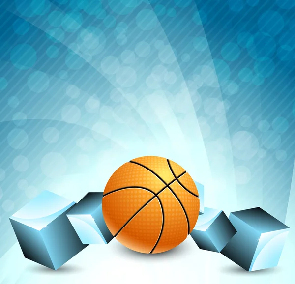 Abstract background with basketball — Stock Vector
