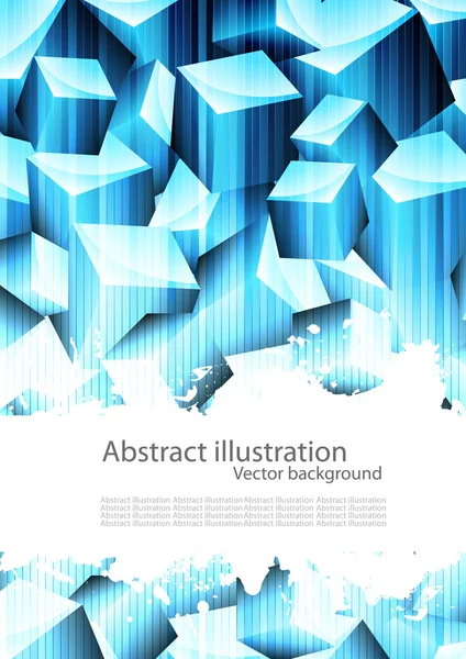 Fondo abstracto con cubo — Archivo Imágenes Vectoriales