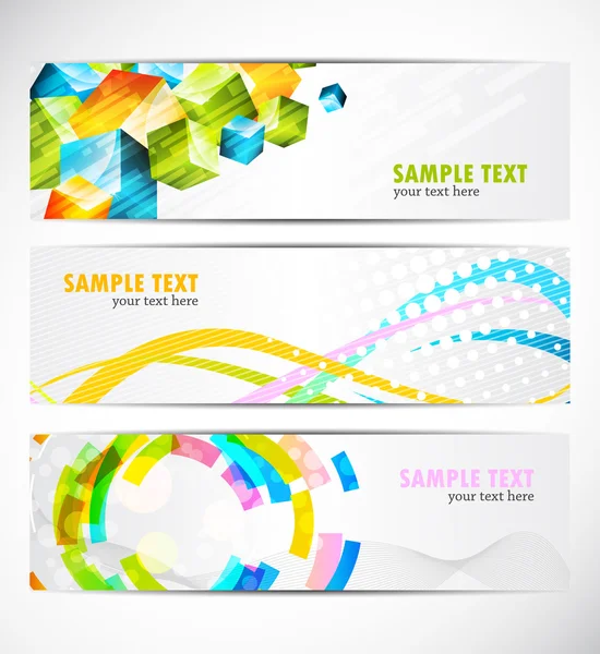 stock vector Set of banners
