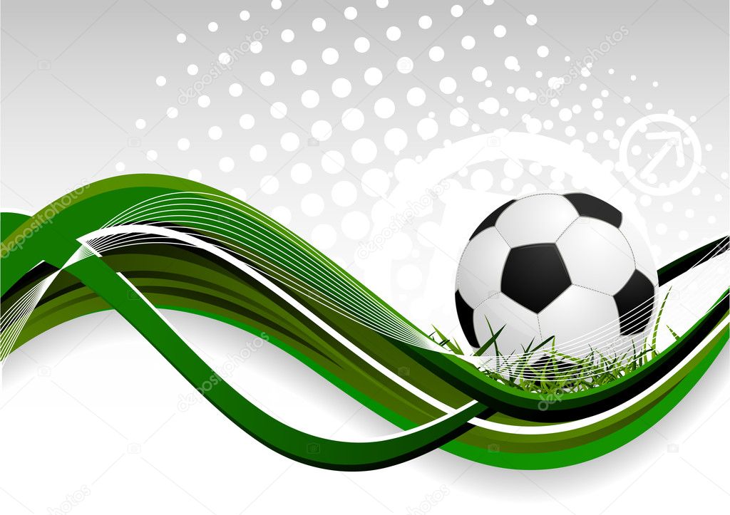 Abstract background with soccer ball