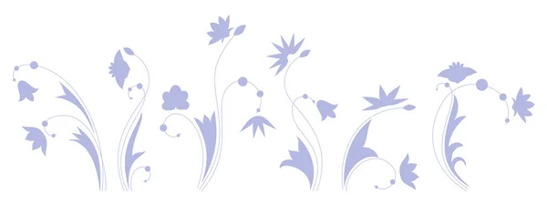 Flores azuis . — Vetor de Stock