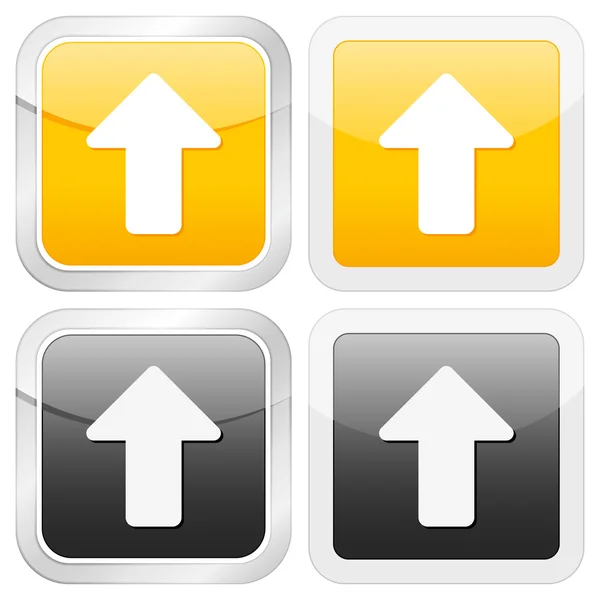 Čtvercová ikona šipka nahoru — Stockový vektor