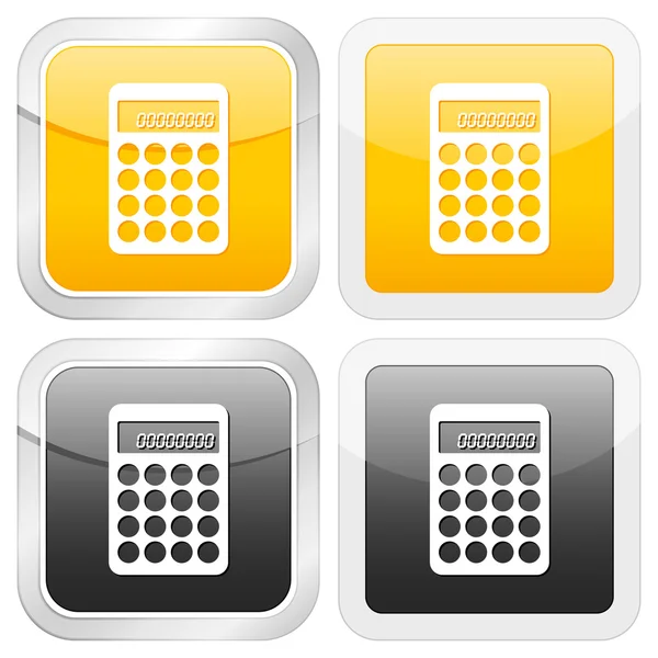Čtvercová ikona kalkulačka — Stockový vektor