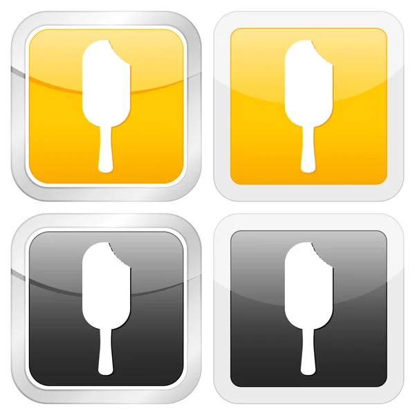 Čtvercovou ikonu zmrzlina — Stockový vektor