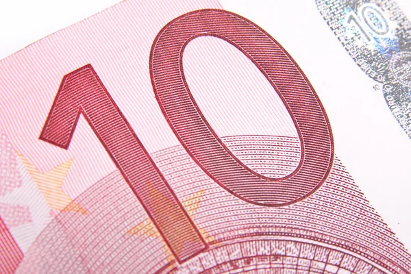 Makro deset euro — Stock fotografie