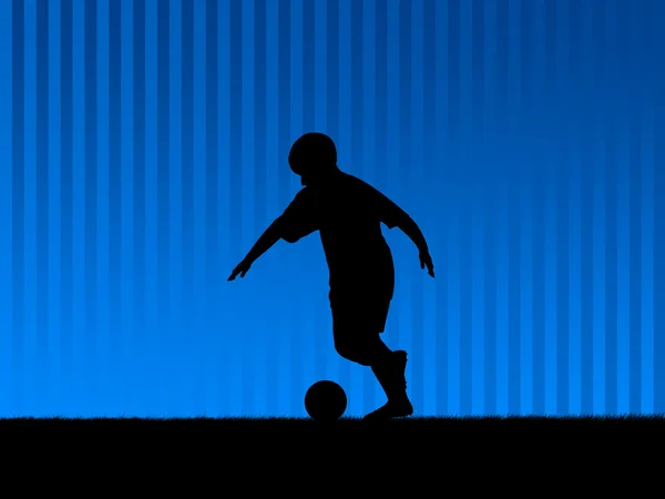 Futebol fundo azul 3 — Fotografia de Stock