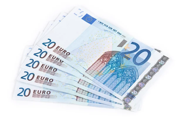 Tjugo eurosedel — Stockfoto