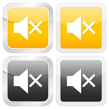 square icon mute clipart