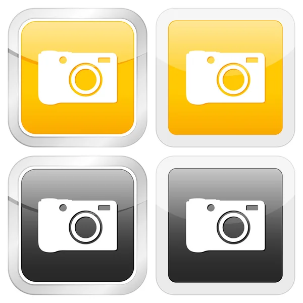Čtvercovou ikonu Foto — Stockový vektor