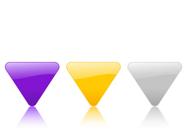 Couleur icône triangulaire 2 — Image vectorielle