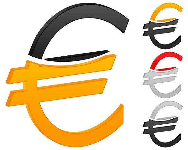 Icono del euro — Vector de stock