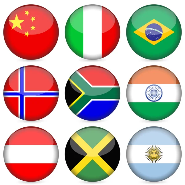 Conjunto de iconos de bandera nacional 2 — Vector de stock