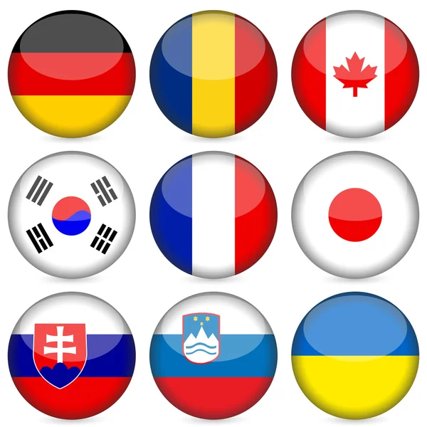 Conjunto de iconos de bandera nacional 3 — Vector de stock