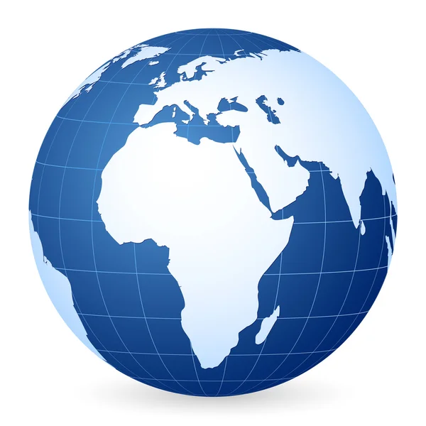 Mundo azul globo —  Vetores de Stock